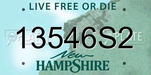 13546S2 New Hampshire License Plate