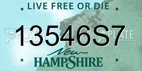 13546S7 New Hampshire License Plate