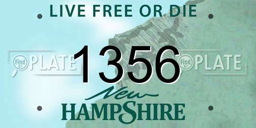 1356 New Hampshire License Plate