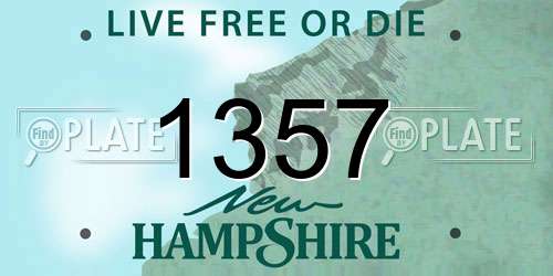 1357 New Hampshire License Plate