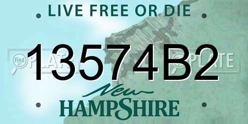 13574B2 New Hampshire License Plate