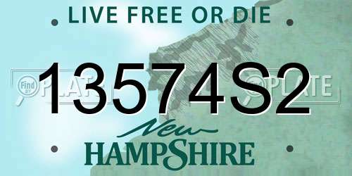 13574S2 New Hampshire License Plate