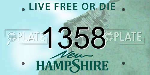 1358 New Hampshire License Plate