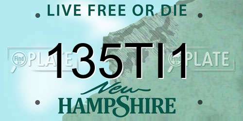 135TI1 New Hampshire License Plate