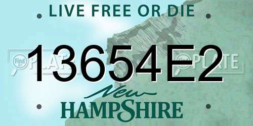 13654E2 New Hampshire License Plate
