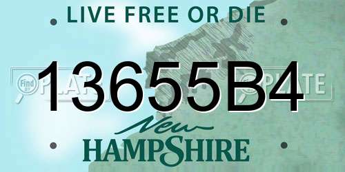 13655B4 New Hampshire License Plate