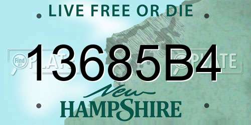 13685B4 New Hampshire License Plate