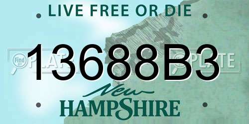 13688B3 New Hampshire License Plate