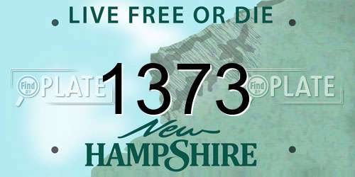 1373 New Hampshire License Plate