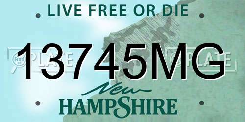 13745MG New Hampshire License Plate
