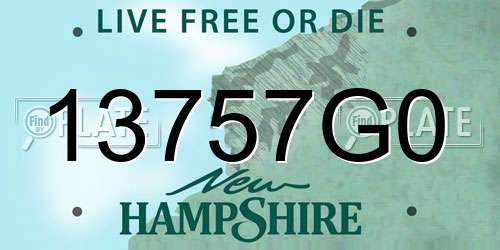13757G0 New Hampshire License Plate