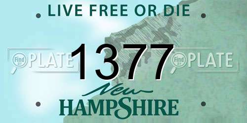 1377 New Hampshire License Plate