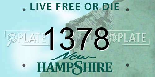 1378 New Hampshire License Plate