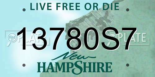 13780S7 New Hampshire License Plate