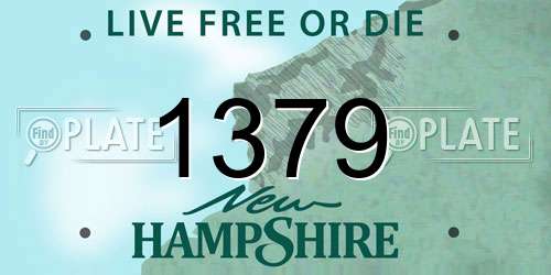 1379 New Hampshire License Plate