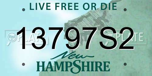 13797S2 New Hampshire License Plate