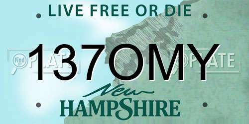 137OMY New Hampshire License Plate