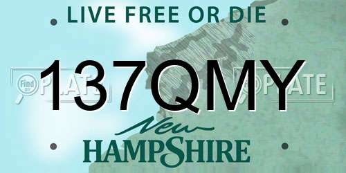 137QMY New Hampshire License Plate