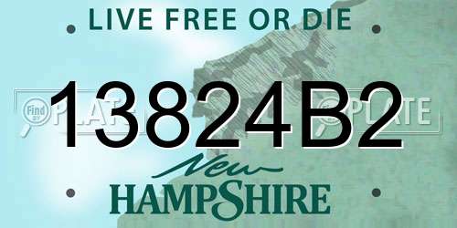 13824B2 New Hampshire License Plate
