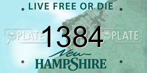 1384 New Hampshire License Plate