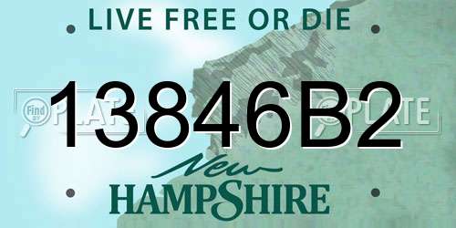 13846B2 New Hampshire License Plate