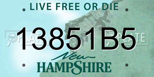 13851B5 New Hampshire License Plate