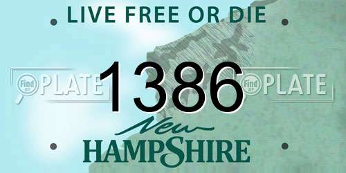 1386 New Hampshire License Plate
