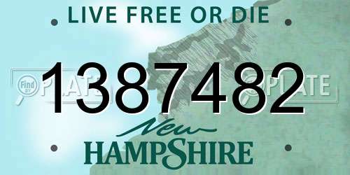 1387482 New Hampshire License Plate