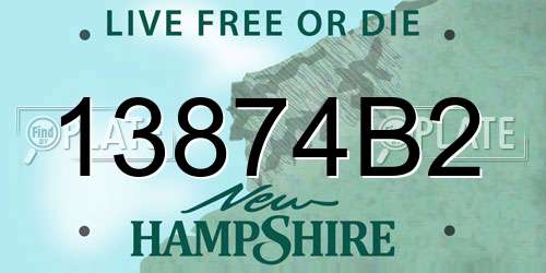 13874B2 New Hampshire License Plate