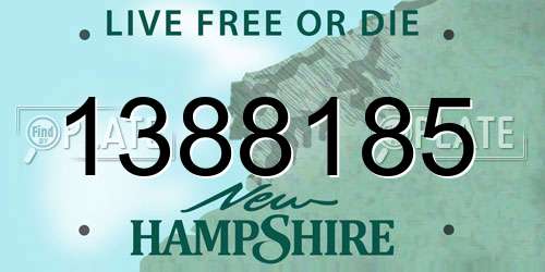 1388185 New Hampshire License Plate