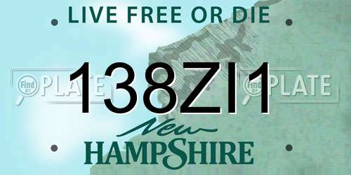 138ZI1 New Hampshire License Plate