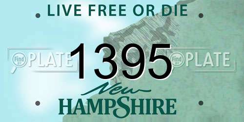 1395 New Hampshire License Plate