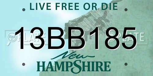 13BB185 New Hampshire License Plate