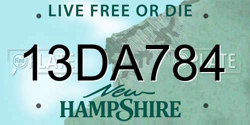 13DA784 New Hampshire License Plate
