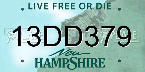 13DD379 New Hampshire License Plate