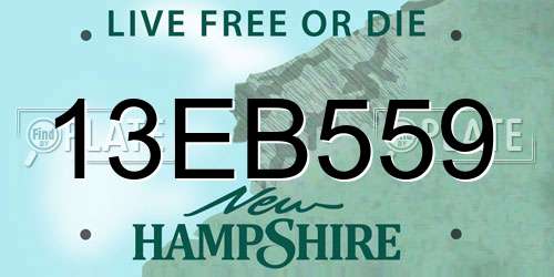 13EB559 New Hampshire License Plate