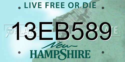 13EB589 New Hampshire License Plate