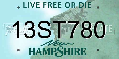 13ST780 New Hampshire License Plate