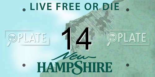14 New Hampshire License Plate