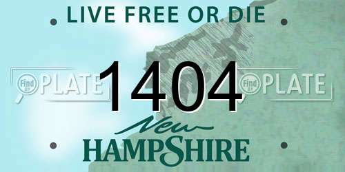 1404 New Hampshire License Plate