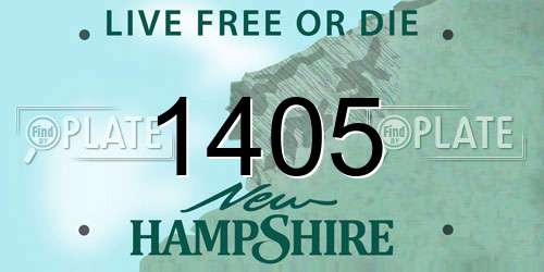 1405 New Hampshire License Plate