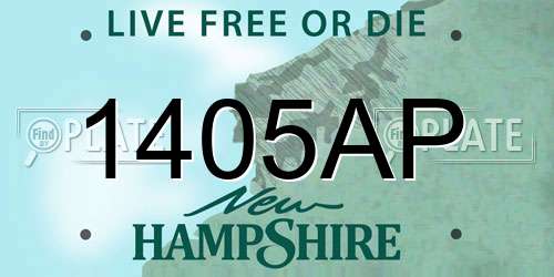1405AP New Hampshire License Plate