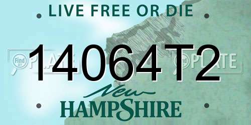 14064T2 New Hampshire License Plate