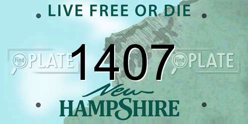 1407 New Hampshire License Plate