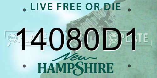 14080D1 New Hampshire License Plate