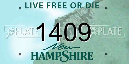 1409 New Hampshire License Plate