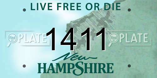1411 New Hampshire License Plate