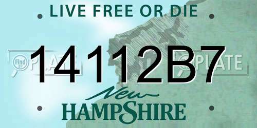 14112B7 New Hampshire License Plate