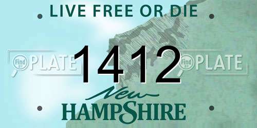 1412 New Hampshire License Plate