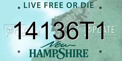 14136T1 New Hampshire License Plate